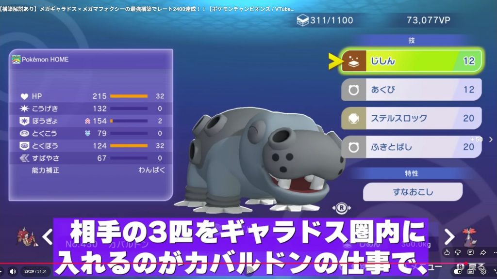 カバルドンの技と育成