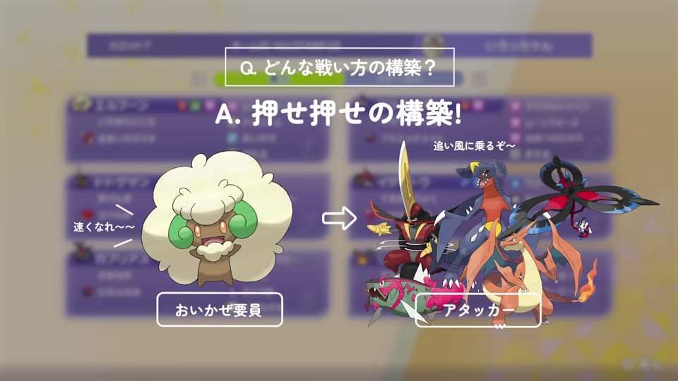 エルフーンとイダイトウの追い風先発