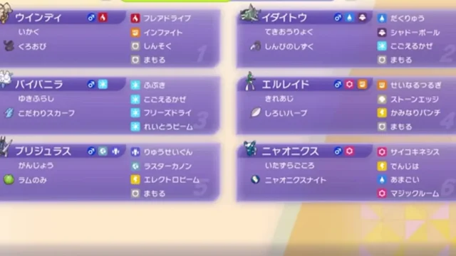 ポケモンチャンピオンズ ダブル構築｜メガニャオニクスで持ち物効果を消し、エルレイドへつなぐの構築画像
