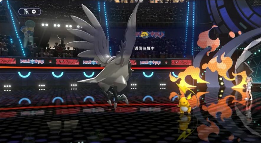 先発アーマーガアで相手ライチュウと対面したランクバトル画面