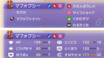 マフォクシーの技と能力ポイント