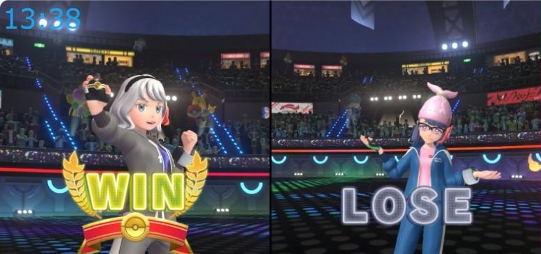 イルカマン、ミミッキュ、ギャラドスを使った2試合目の勝利画面