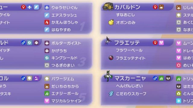 メガカイリュー×ギルガルド｜先発を替えて終盤枠を通す対面構築【シングル】の構築画像