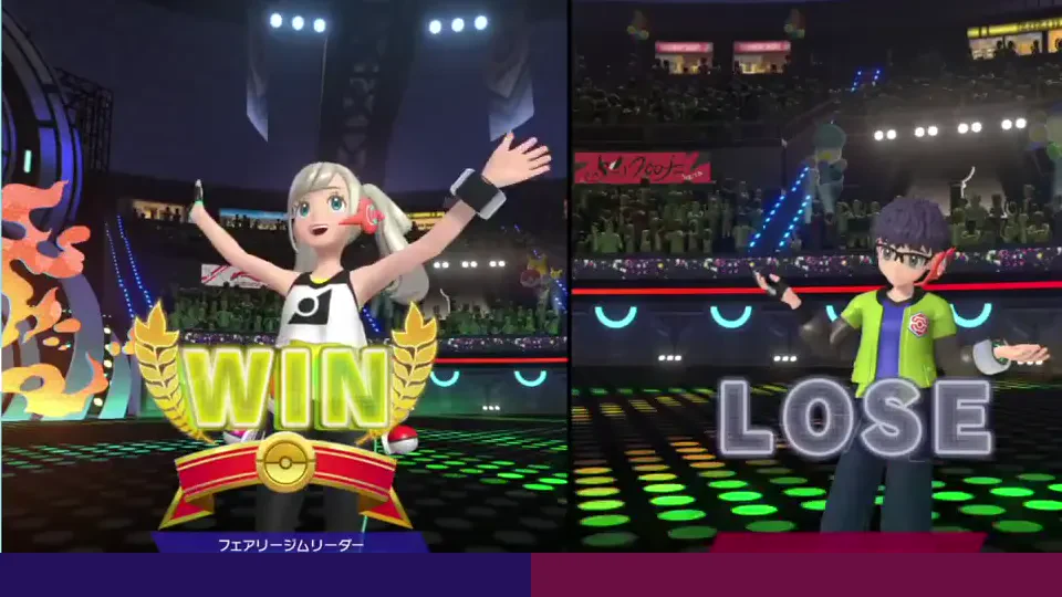 ニンフィアとミミッキュを残して勝利した結果画面