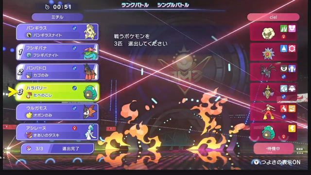 バンバドロ眠カゴ構築｜6体の育成配分・技・選出とチームIDの構築画像
