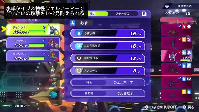 原種ダイケンキの4技と持ち物