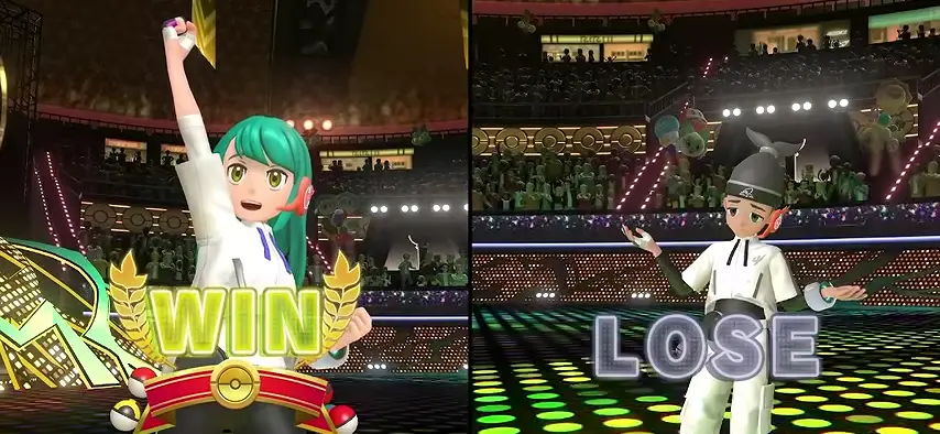 フラエッテとガオガエンを先発にした試合の勝利画面