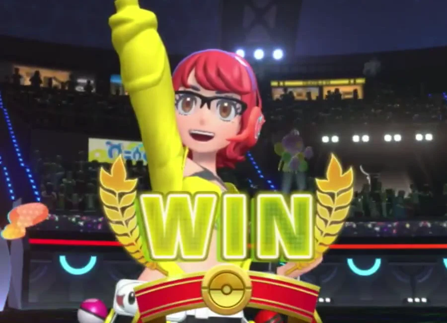 フシギバナ、オーロンゲ、ペリッパー、ブリジュラスを選出した試合の勝利画面