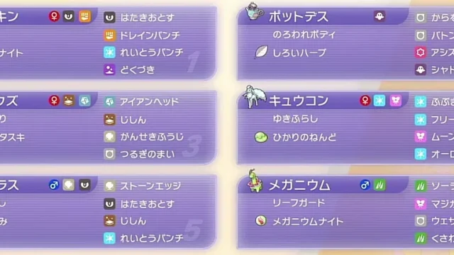 ズルズキン構築｜ポットデスの後をドレインパンチでつなぐ【チャンピオンズ・シングル】の構築画像